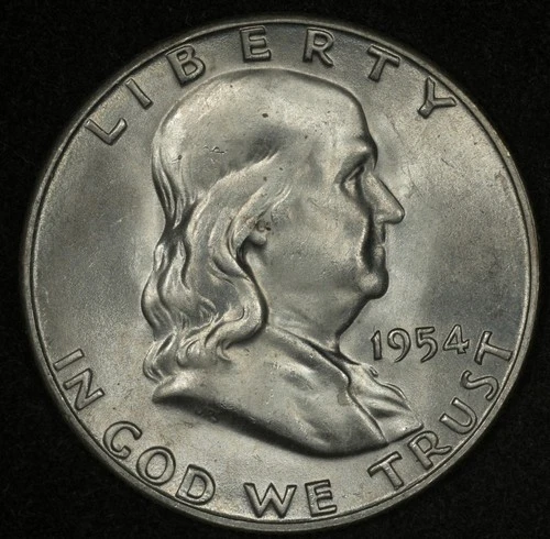 1954-S FRANKLIN HALF DOLLAR LUSTROUS UNCIRCULATED