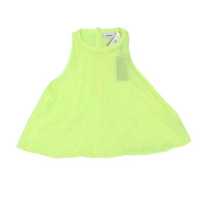 Weekday Women's T-Shirt S Yellow 100% Viscose Sleeveless Basic