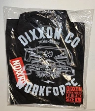 DIXXON Workforce Long Sleeve Mens Size L  Solid Black Button Up