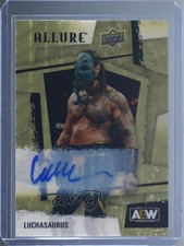 2022 Upper Deck Allure AEW Golden Treasures Auto 1/1 Luchasaurus #55 Auto 2q1