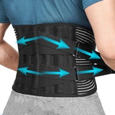 Adjustable Lower Back Brace Lumbar Support Wa...