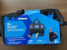 Lowes Kobalt Kids DIY 2-Piece Tool Set & Carry Bag w/ Hammer & Measure Tape NEW