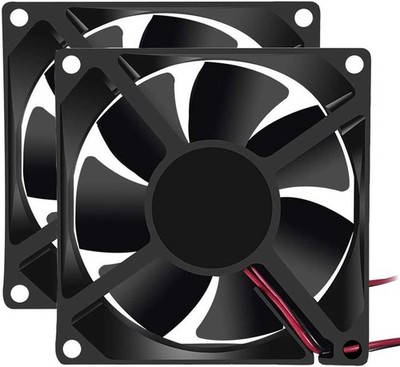 2Pcs 12V 3.14in 0.98in Fan 80mm x x 25mm DC 8025 Brushless 