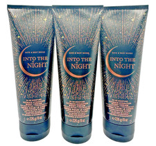 Bath  Body Works LOT of 3 Tubes Into The Night Hydrating Body Cream Lotion 8 oz
