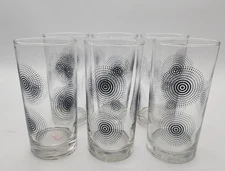 Crisa Libby Norfolk Royal Tumblers 16 Oz Drinking Glasses Retro MCM  Set of 6