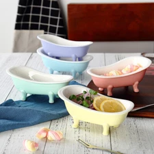 1PC 1/12 Scale Dollhouse Miniatures Accessories Porcelain Tub Bathroom Decor