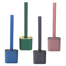 Bathroom Silicone Bristles Toilet Brush Creative Cleaning Set With Holder 2PACK