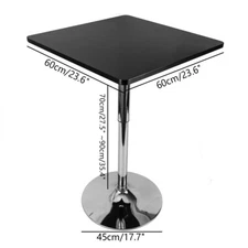 Pub Table Square High Table Black Top Pedestal Tall Tables Cocktail Bar Counter