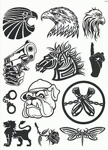 Sticker Aufkleber Set 01m 12 Coole Schwarz Weiss Sticker Laptop Stickerbomb Ebay