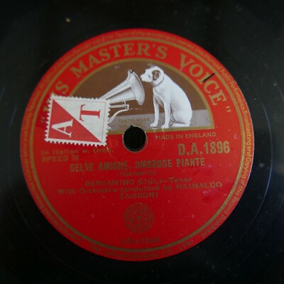 78 rpm beniamino gigli Vergin tutto amor preghiera / selve amiche ombrose piante