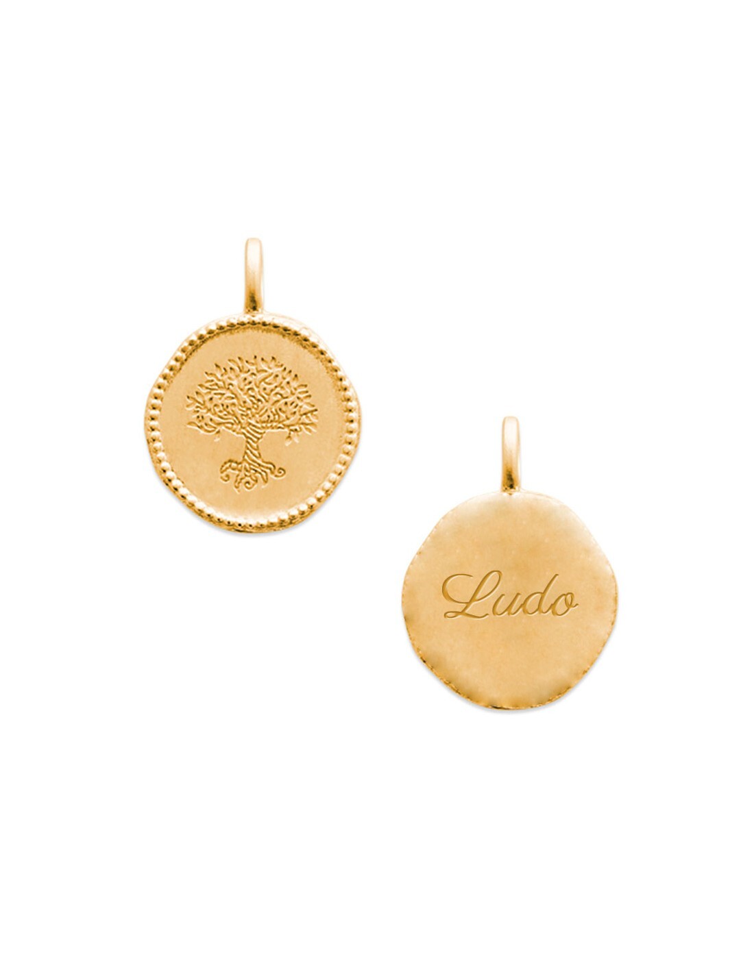 Pendentif Gravé Arbre de Vie en Or, Bijou Symbolique et Émotionnel