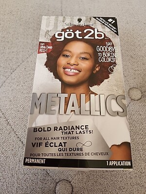 Schwarzkopf Got2b Metallics Permanent Hair Color Kit #M65 ULTRA DEEP RED
