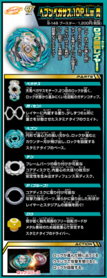 BEYBLADE BURST GT Rise B-148 Heaven Pegasus 10 épreuves Low Takara Tomy Bleu EUR 16,61 - PicClick FR - Foto 13