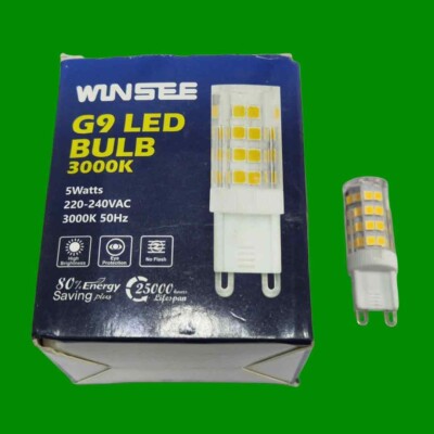 6x 5W WINSEE G9 LED Kapsel, 3000K Warmes Weiß, Glühbirne, Halogen Ersatz