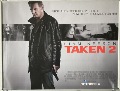 Cinema Poster: TAKEN 2 2012 (Main Quad) Liam Neeson Famke Janssen Maggie Grace