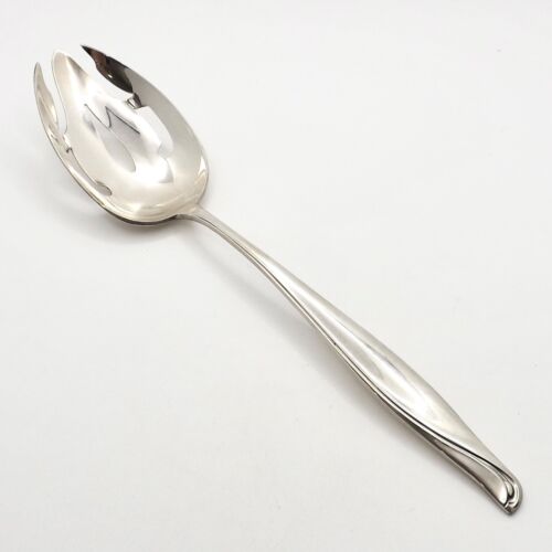 Alvin Spring Bud Sterling Silver Pierced Serving Spoon Heirloom New Old Stock - Picture 1 of 5
