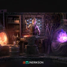 Lara the Blacksmith | 3D Printed Figure | DnD | Pathfinder | Wargaming