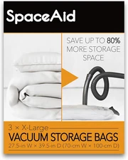 Spaceaid Jumbo Vacuum Storage Bags, Space Saver Sealer Compression Bags for Comf