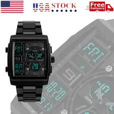 Men's Digital Army Military Sport Quartz Analog Chronograph Waterproof Watch
