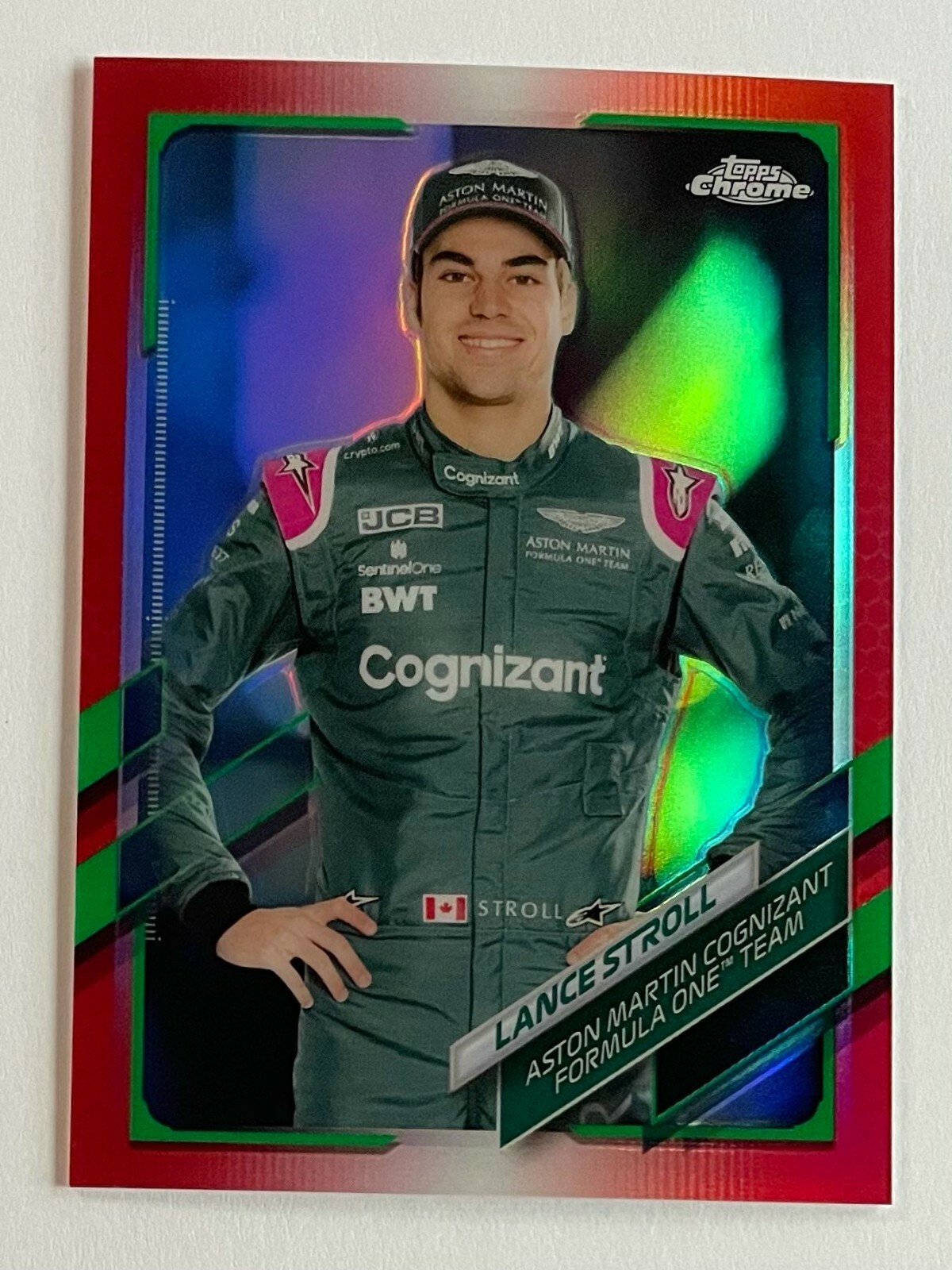 2021 topps chrome formula 1 lance stroll red green SSP
