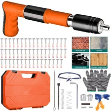 Portable Handheld Manual Mini Steel Nail Gun 5 Speed Adjustable with 50pcs Nails