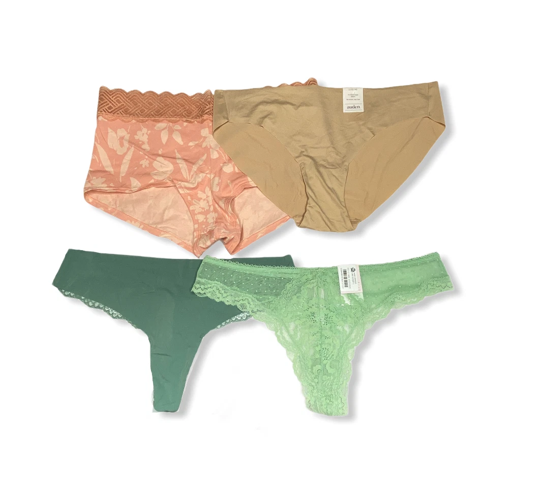 Women's 4pk Assorted Styles & Colors Underwear - Auden - Size L (12-14) -  S717