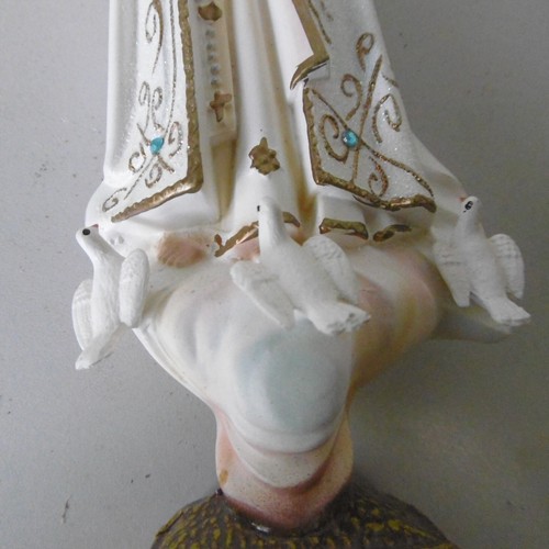 statue notre dame fatima en platre creux ou résine portugal - Imagen 8 de 10