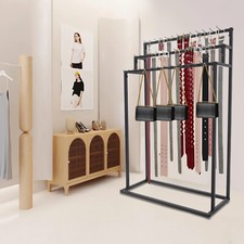 Floor Mounted Belt Hanger, Ties Scarf Rack Shawls Purse Shelf, Belt Organizer US