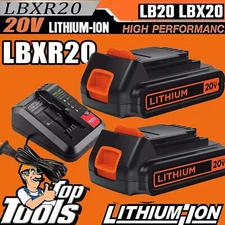 20Volt Battery / Charger FOR Black and Decker 20V MAX Lithium ion LBXR20 LBX20