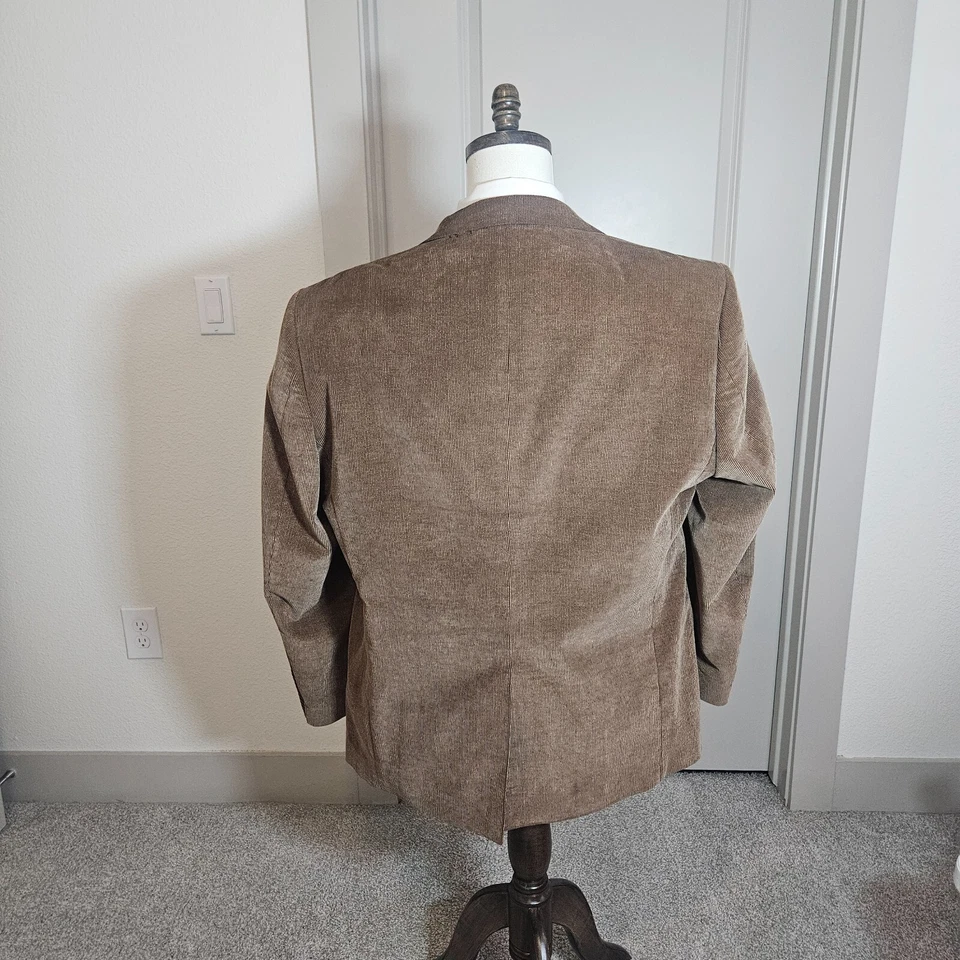 Traje Blazer Abrigo Deportivo Alan River Pana Para Hombre 48R Marrón - Usado en Excelente Condición Foto 4 de 4
