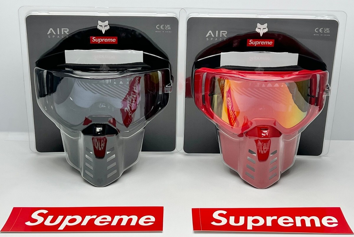 SUPREME FOX RACING GOGGLES ****BOTH RED & BLACK PAIR IN STOCK & SHIPS  TODAY****