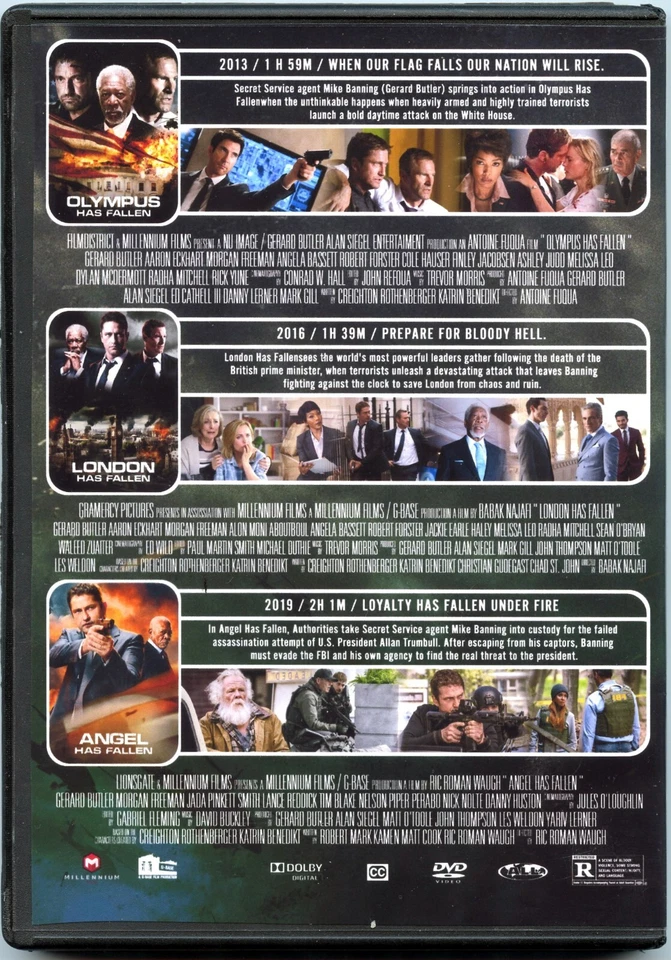 Olympus Has Fallen / London Has Fallen / Angel Has Fallen 3 DVD Set! Custom Art! Foto 2 de 2