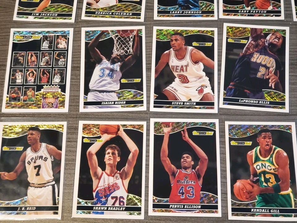 1993-94 Topps Basketball BLACK GOLD Complete Set A & B Shaq Penny Webber - Image 4 of 4