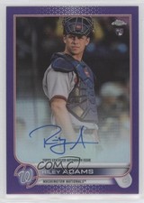 2022 Topps Chrome Rookie Purple Refractor 174/250 Riley Adams #RA-RA Auto 0s4t