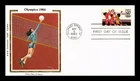DR JIM STAMPS US COVER OLYMPICS VOLLEYBALL AIR MAIL FDC COLORANO SILK CACHET