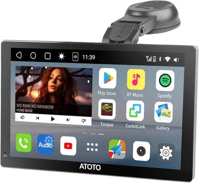ATOTO 9 Zoll Android Tragbares Autoradio mit 2+32G, Wireless CarPlay Android