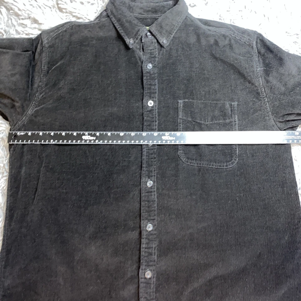 Pana Eddie Bauer Para Hombre Talla Alta Negra Gruesa Abotonada Clásica Informal Trabajo Foto 3 de 4