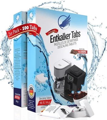 MEHRZAD 100 Premium Entkalkungstabletten für Kaffeevollautomaten & Kaffeemaschinen