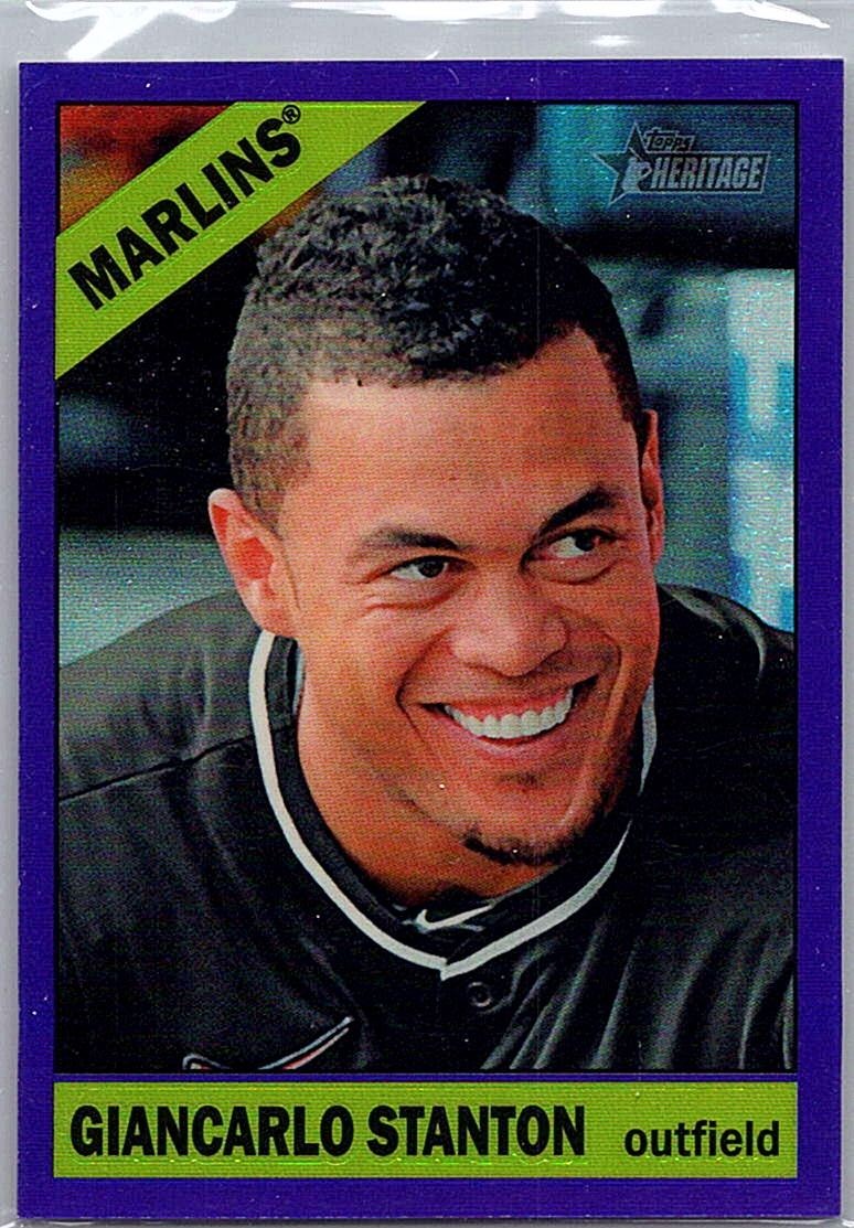 2015 Topps Heritage #THC-426 Giancarlo Stanton Chrome Purple Refractor