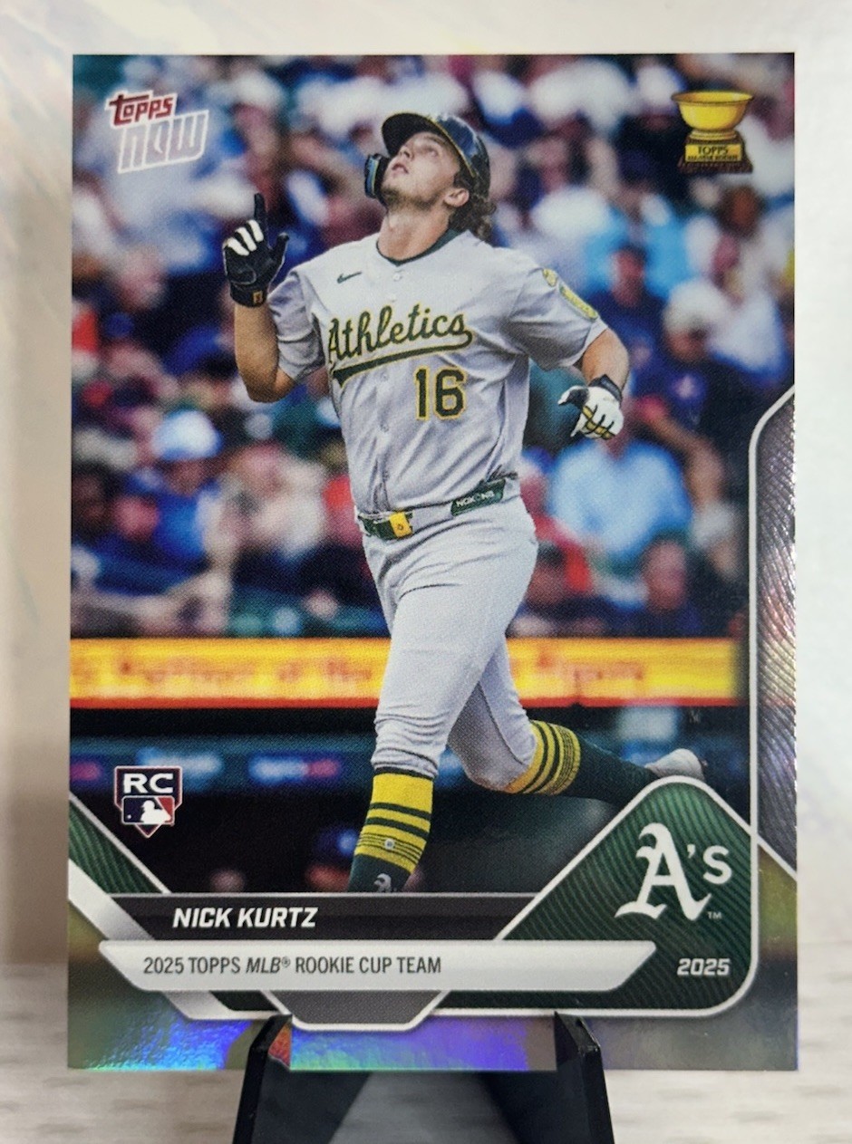 2025 Topp Now MLB Rookie Cup Team Rainbow Foil Sp Nick Kurtz RC-2 Athletics