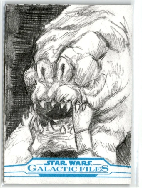 2018 TOPPS STAR WARS GALACTIC FILES SKETCH CARD - RANCOR BY MARLO AGUNOS 1/1
