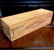 Vintage Clearfield Co. Wood Wisconsin Ole N Sharpe 1 1/2 # Cheese Box