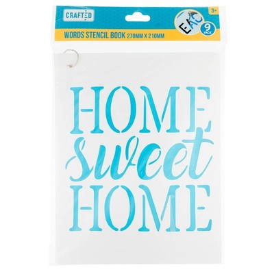 Crafted Words Stencil Book