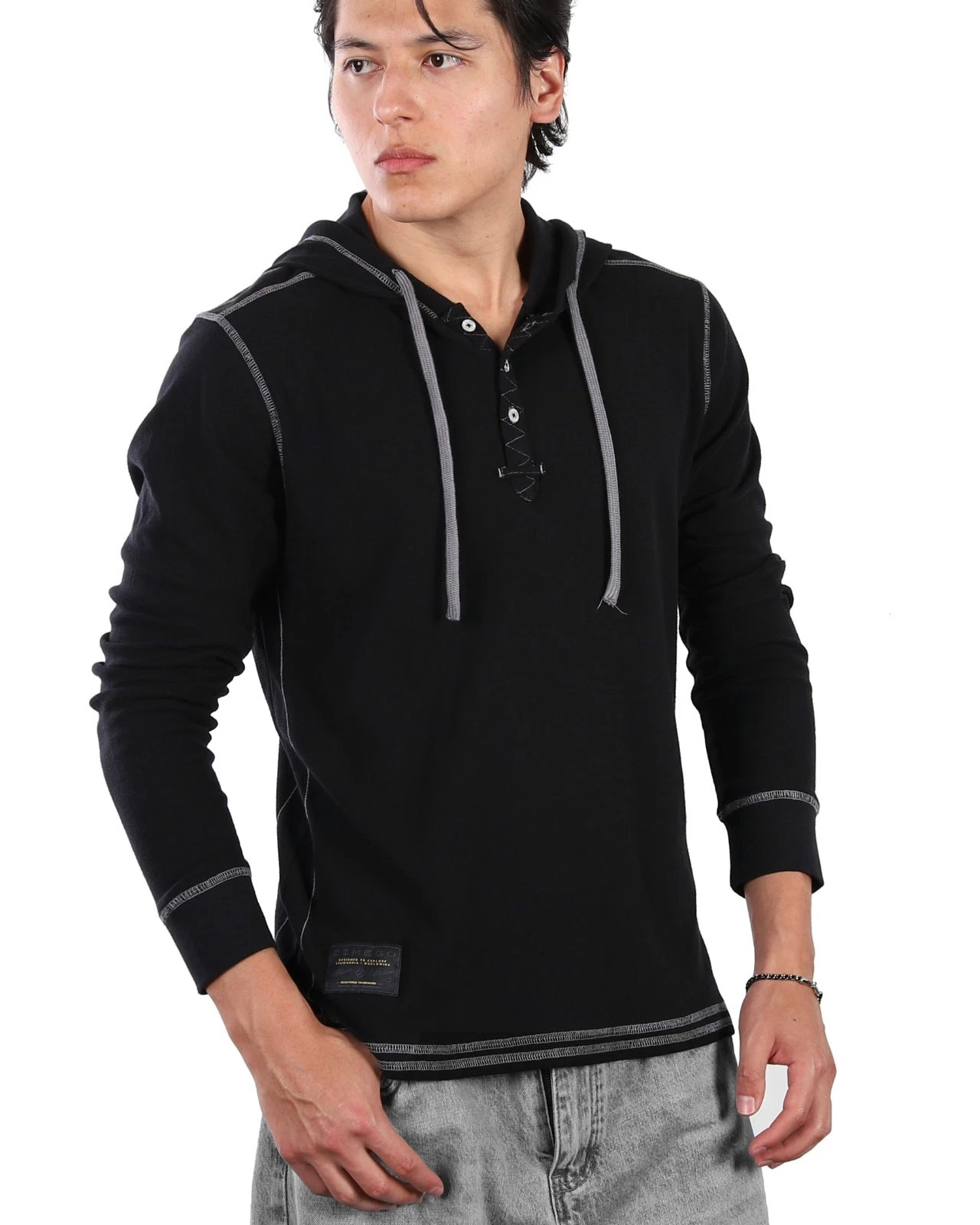 ZIMEGO Mens Waffle Pullover Hoodie - Long Sleeve Thermal Sweatshirt for Men
Opens in a new window or