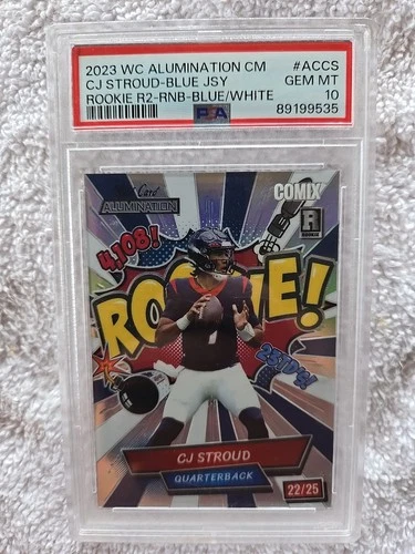 CJ Stroud 2023 WC Alumination CM - Blue JSY,  Rookie R2-Rnb- Blue White Psa 10