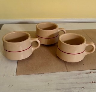 Three Stackable Incaware Shenango China Restaurant Mugs