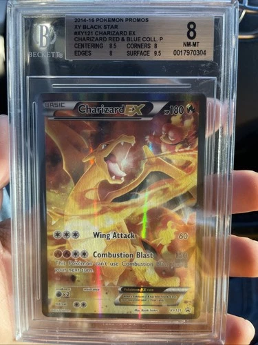 Charizard EX XY121 Black Star Promo Full Art Holo Pokemon BGS 8 NM-MT 2016 TCG