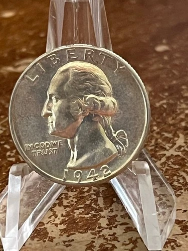 1942  HIGH GRADE AU/BU SILVER WASHINGTON QUARTER # DS62