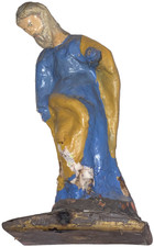Scultura Antica San Giuseppe Cartapesta Epoca 800 h31cm