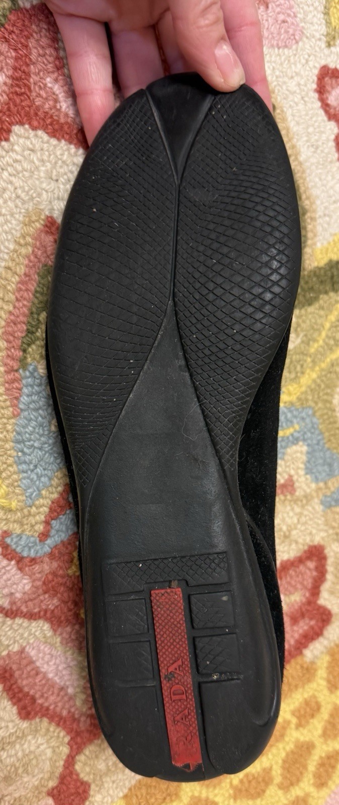 PRADA Vintage Balletcore Black Suede Mary Jane Ballerina Flats - Size 37/7 thumbnail 17